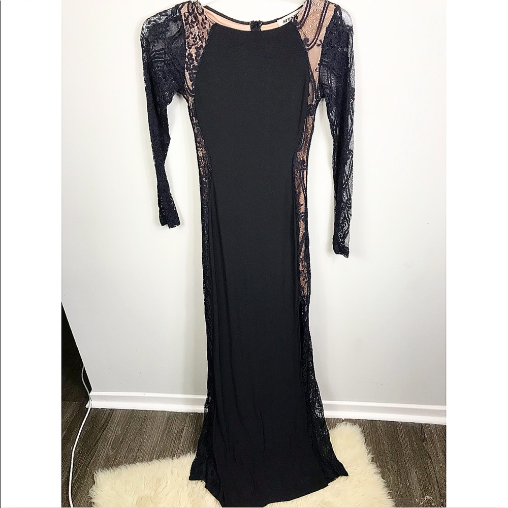 ‼️$25 SALE‼️ Black & Tan Mystic Laced Formal Dress